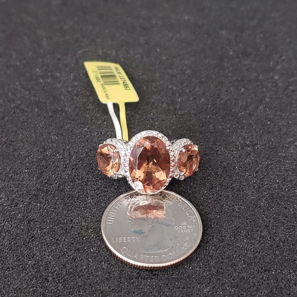 Alexite Diamond Platinum Overlay Sterling Silver Ring Size 6.25 TGW 9.27cts - Picture 14 of 14